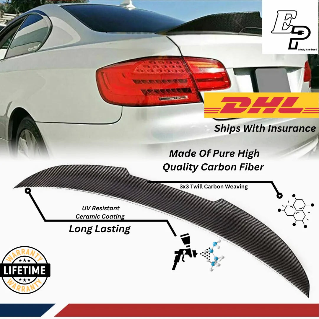 PSM Style High Kick Carbon Fiber Trunk Spoiler - BMW F10 M5 & 5 Series