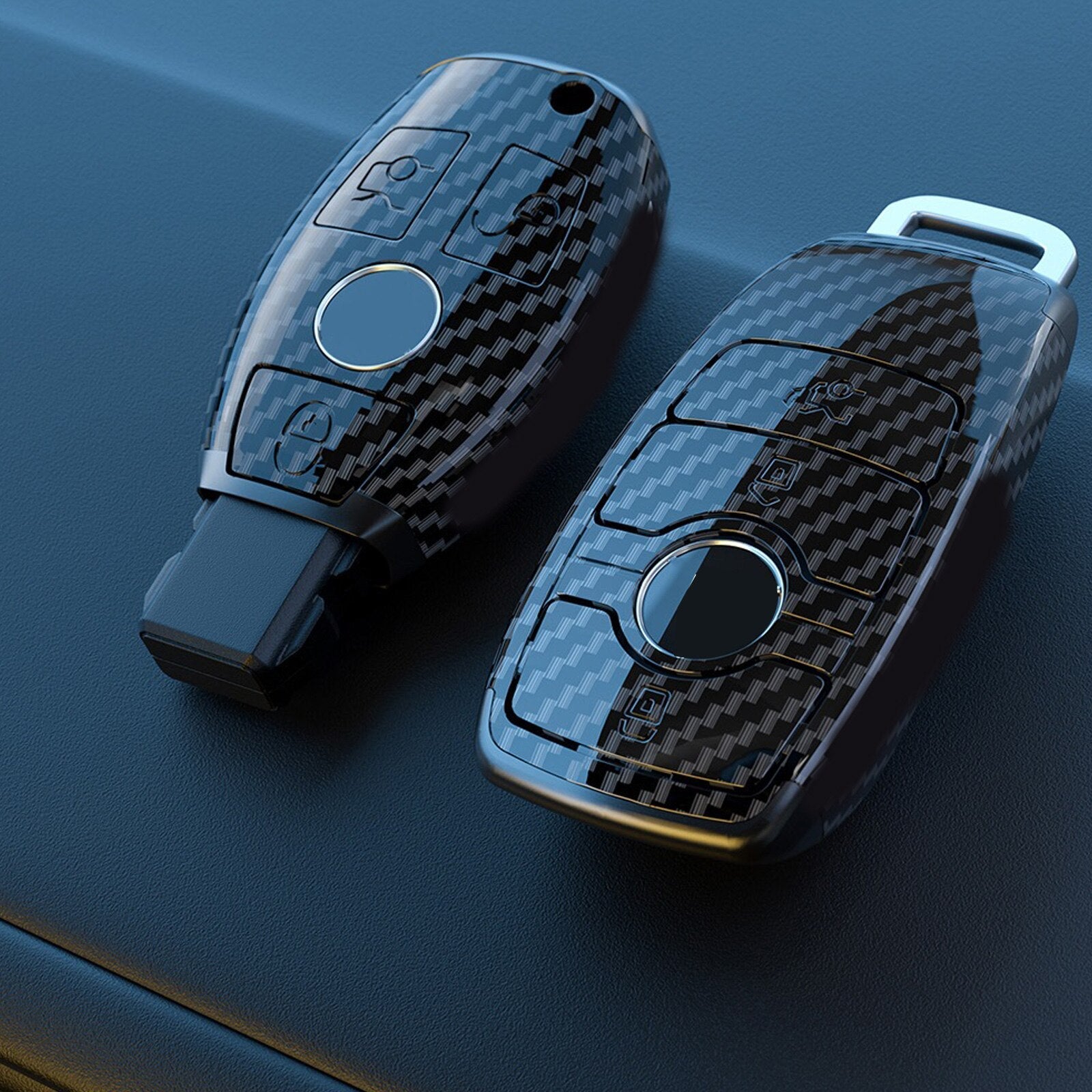Mercedes Benz Carbon Fiber Look Key Case