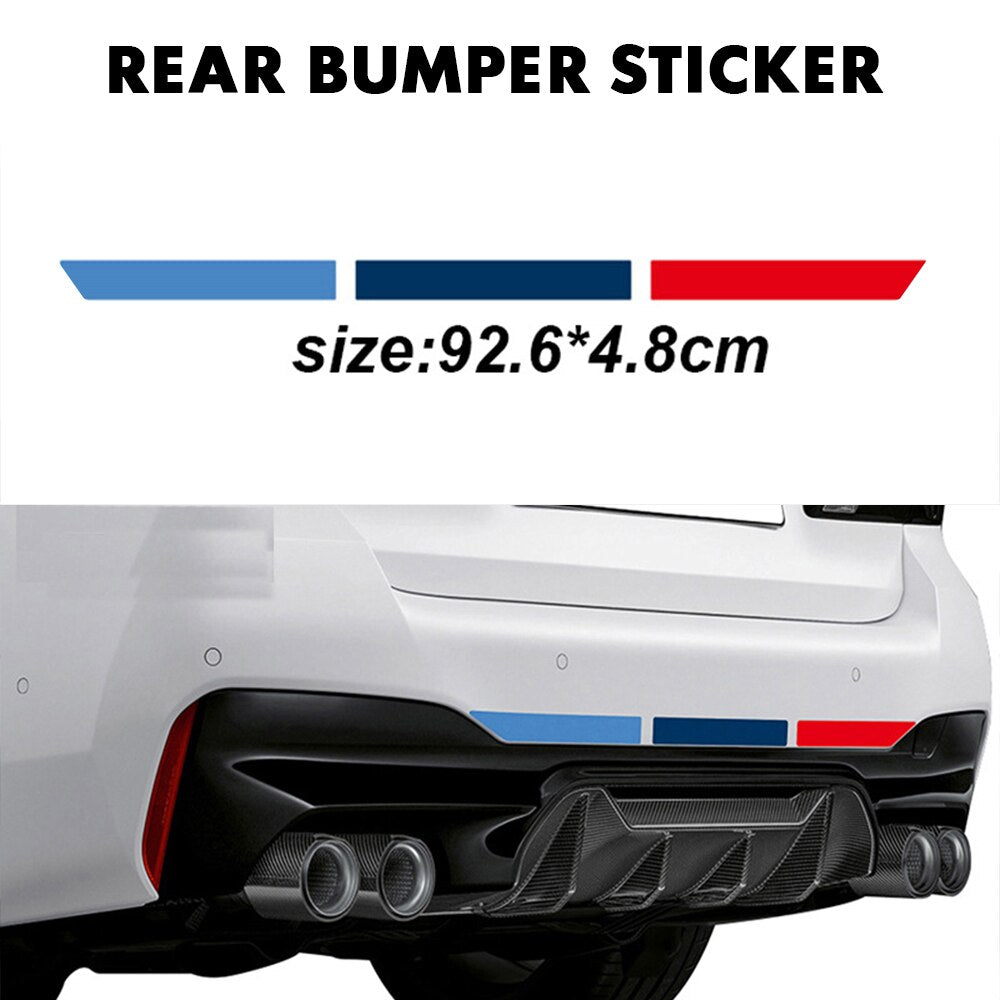 BMW M Colored Vynil Bumper Stickers