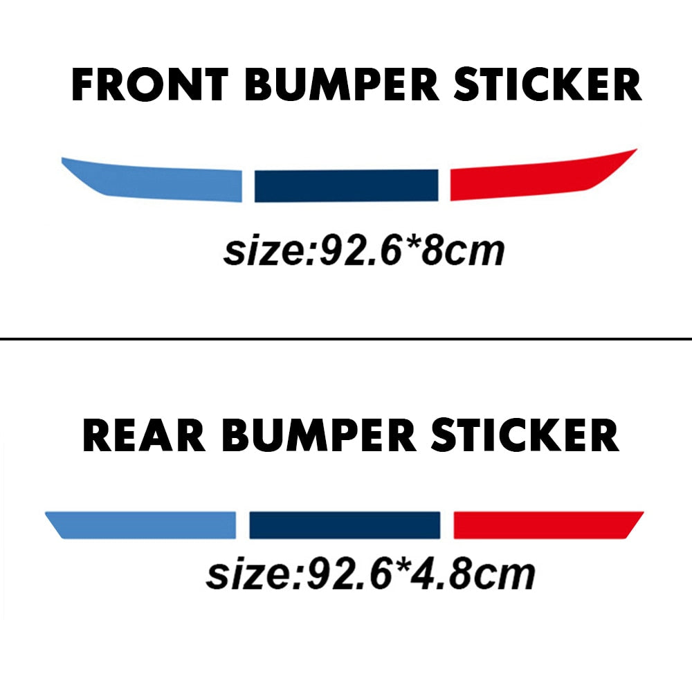 BMW M Colored Vynil Bumper Stickers