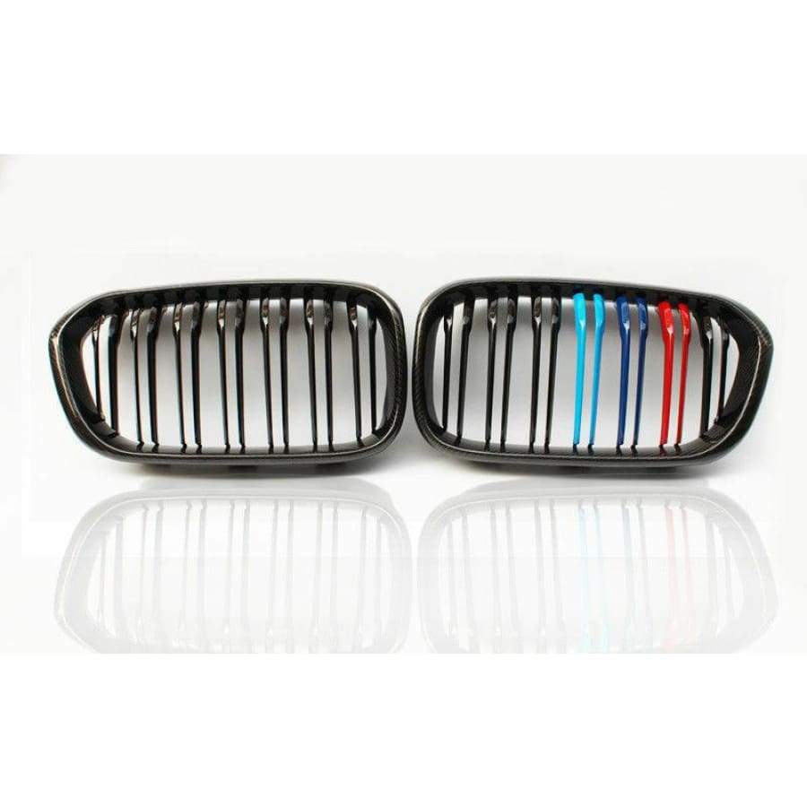 BMW 2 Series/M2 (F22/F87) Tri-Colour M Style Carbon Fibre Front Grilles