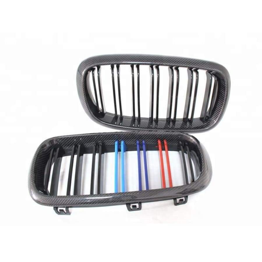 BMW X5/X5M/X6/X6M (F15/F16/F85/F86) M Style Carbon Fibre Front Grilles With M Colors