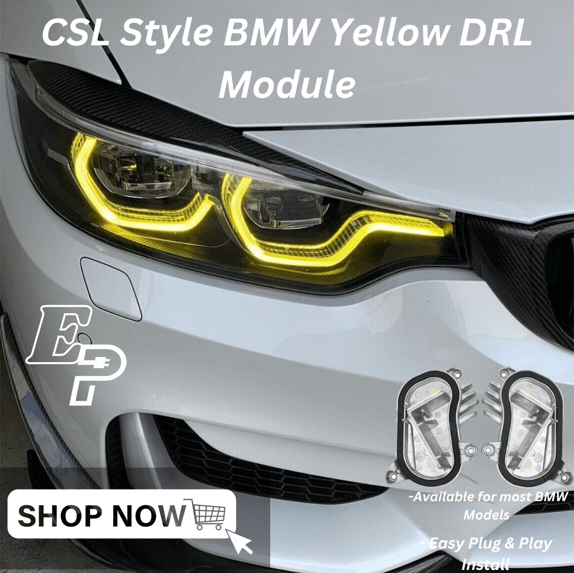 BMW CSL Style Yellow Daytime Running Lights Module