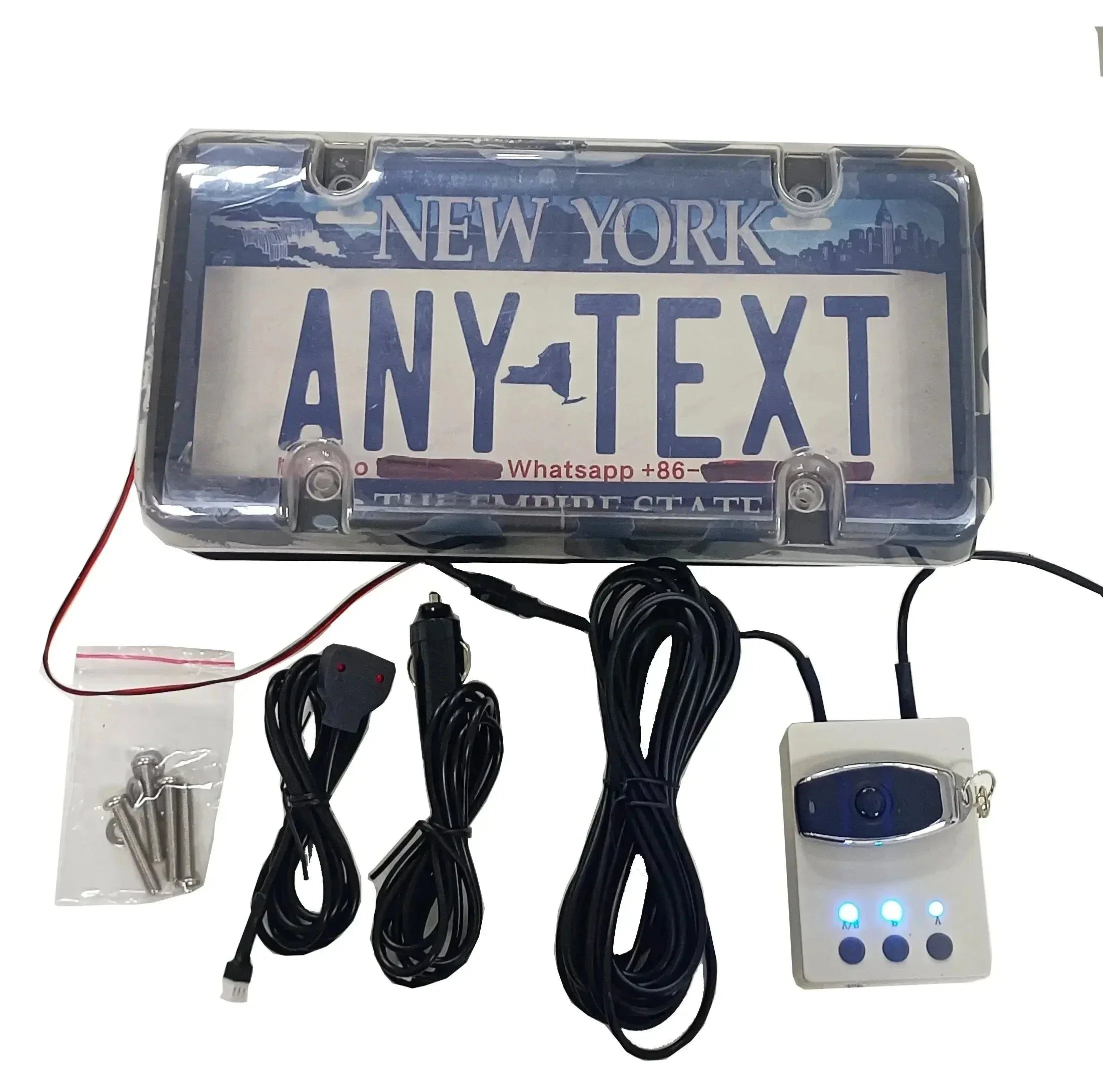 US standard size remote blur stealth license plate hider